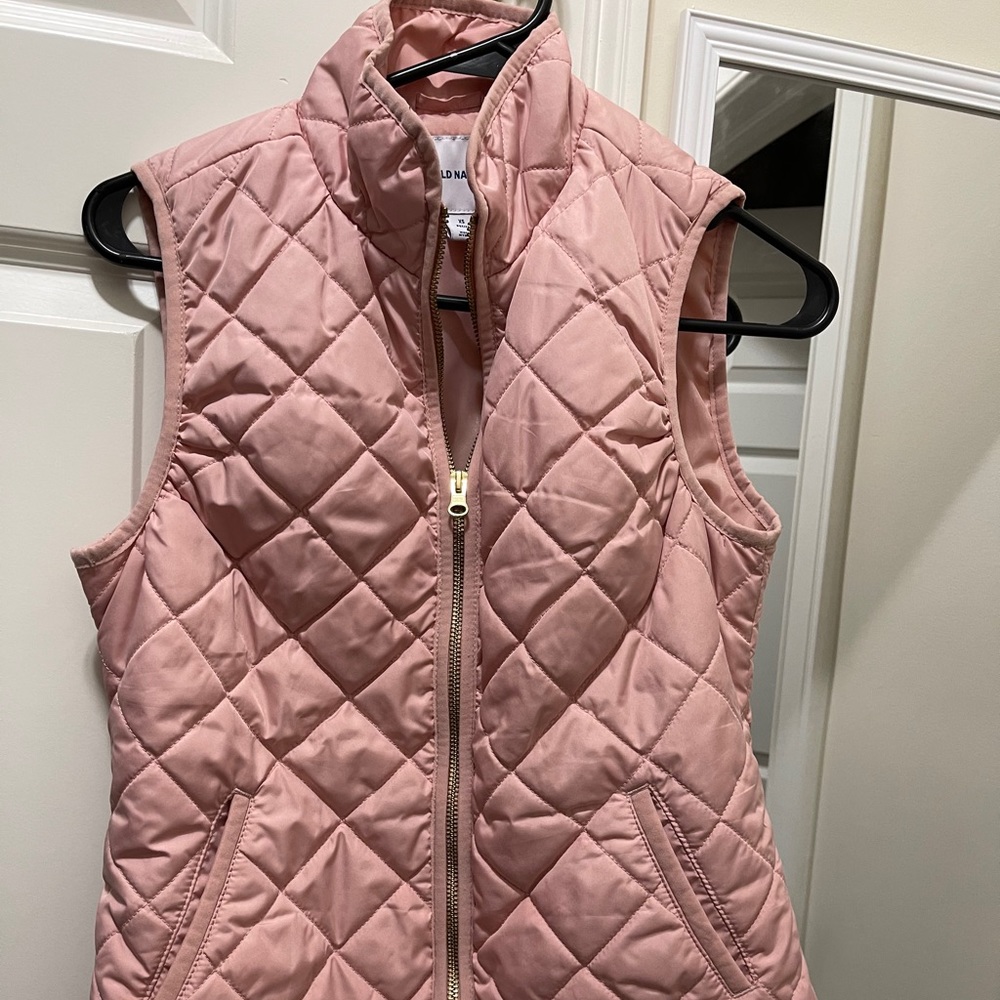 Pink puffer vest